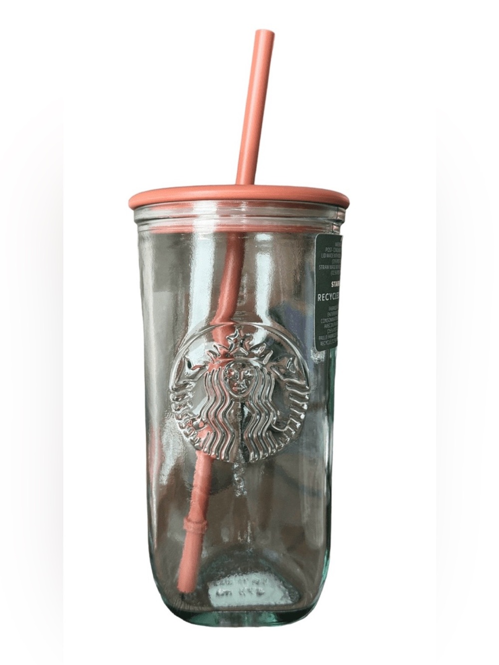 Starbucks 2024 Terracotta Brown Recycled Triangle Glass Cold Cup Limited Edition